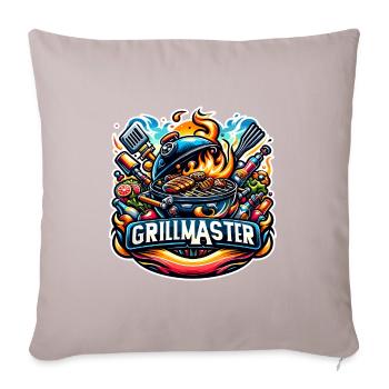 GrillMaster - Illustration de gril - Housse de coussin décorative 45 x 45 cm - taupe clair - Devant