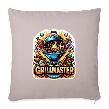 GrillMaster - Illustration de gril - Housse de coussin décorative 45 x 45 cm - taupe clair - Devant