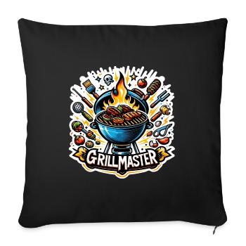 GrillMaster - Grill Illustration - Sofakissenbezug 45 x 45 cm - Schwarz - Vorne