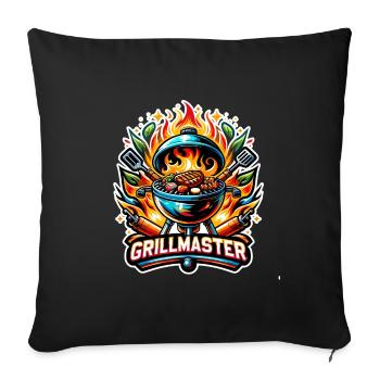 GrillMaster - Grill Illustration - Sofakissenbezug 45 x 45 cm - Schwarz - Vorne