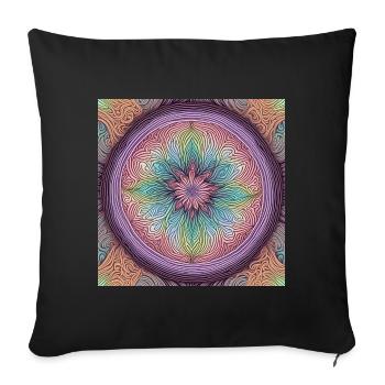 Motif pastel1 - Housse de coussin décorative 45 x 45 cm - noir - Devant