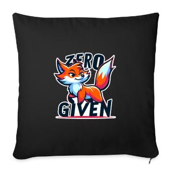 Zero Given - Fuchs Illustration - Sofakissenbezug 45 x 45 cm - Schwarz - Vorne