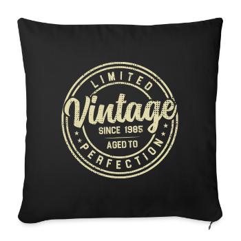 Vintage 1985 Birthday Gift 1985 - Sofa pillowcase 17,3'' x 17,3'' (45 x 45 cm) - black - Front