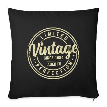 Jahrgang 1994 Geburtstagsgeschenk 1994 - Sofakissenbezug 45 x 45 cm - Schwarz - Vorne