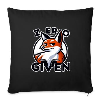 Zero Given - Fuchs Illustration - Sofakissenbezug 45 x 45 cm - Schwarz - Vorne