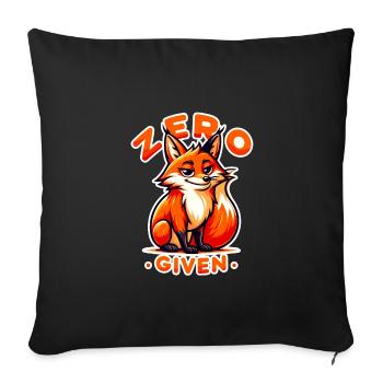Zero Given - Fuchs Illustration - Sofakissenbezug 45 x 45 cm - Schwarz - Vorne