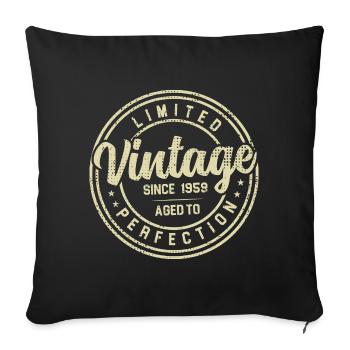 Vintage Des Années 1959 Cadeau D’anniversaire 1959 - Housse de coussin décorative 45 x 45 cm - noir - Devant