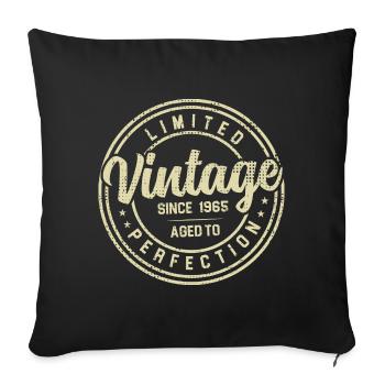 Vintage Des Années 1965 Cadeau D’anniversaire 1965 - Housse de coussin décorative 45 x 45 cm - noir - Devant