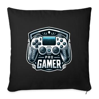Pro Gamer - Illustration de la manette - Housse de coussin décorative 45 x 45 cm - noir - Devant