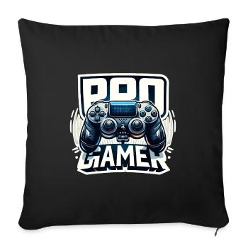 Pro Gamer - Illustration de la manette - Housse de coussin décorative 45 x 45 cm - noir - Devant