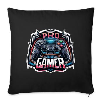 Pro Gamer - Illustration de la manette - Housse de coussin décorative 45 x 45 cm - noir - Devant