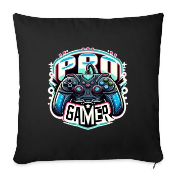 Pro Gamer - Illustration de manette - Housse de coussin décorative 45 x 45 cm - noir - Devant