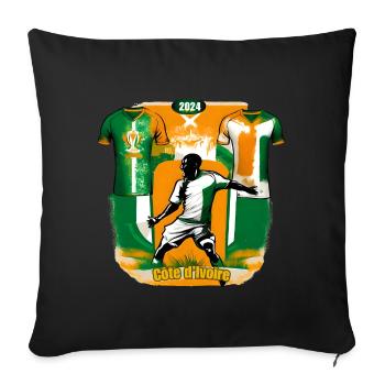 Radiant Ivory Coast - Sofa pillowcase 17,3'' x 17,3'' (45 x 45 cm) - black - Front