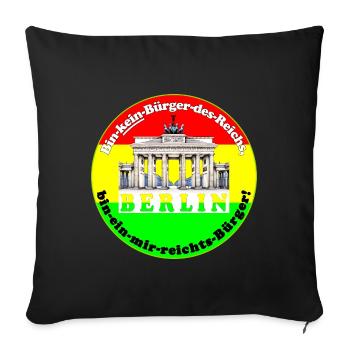 Beaucoup de gens se méfient de la politique - Housse de coussin décorative 45 x 45 cm - noir - Devant