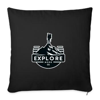 En savoir plus - Wanderer - Housse de coussin décorative 45 x 45 cm - noir - Devant