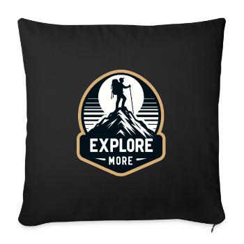 En savoir plus - Wanderer - Housse de coussin décorative 45 x 45 cm - noir - Devant
