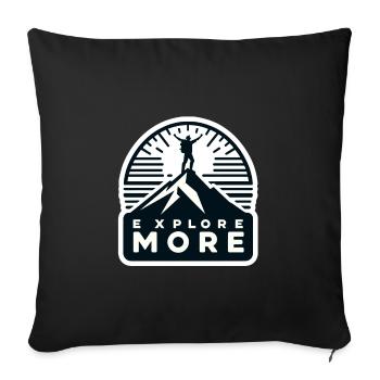 En savoir plus - Wanderer - Housse de coussin décorative 45 x 45 cm - noir - Devant