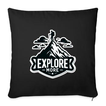 En savoir plus - Wanderer - Housse de coussin décorative 45 x 45 cm - noir - Devant