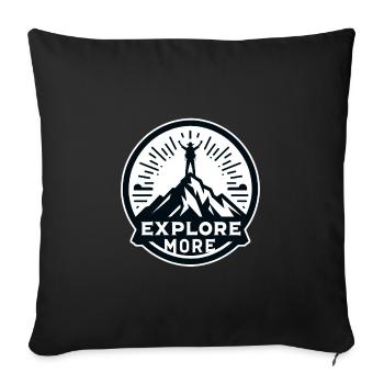 En savoir plus - Wanderer - Housse de coussin décorative 45 x 45 cm - noir - Devant