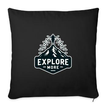 En savoir plus - Wanderer - Housse de coussin décorative 45 x 45 cm - noir - Devant