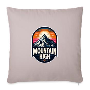 Mountain High - Berg Illustration - Sofa pillowcase 17,3'' x 17,3'' (45 x 45 cm) - light taupe - Front
