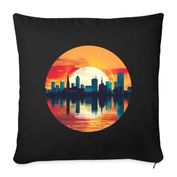 Hagen Skyline - Sofa pillowcase 17,3'' x 17,3'' (45 x 45 cm) - black - Front