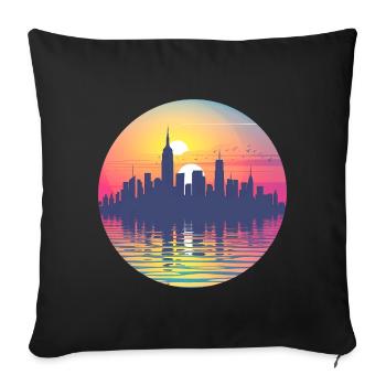 Herne Skyline - Sofa pillowcase 17,3'' x 17,3'' (45 x 45 cm) - black - Front