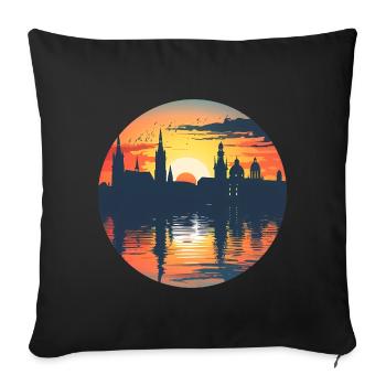 Jena Skyline - Sofa pillowcase 17,3'' x 17,3'' (45 x 45 cm) - black - Front