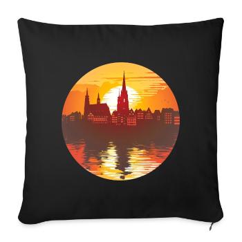 Kaiserslautern Skyline - Sofakissenbezug 45 x 45 cm - Schwarz - Vorne