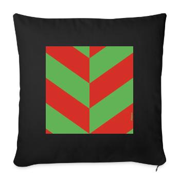 BLOW UP MOVIE: POP ART CUSHION 'DIAGONAL OP ART' - Sofa pillowcase 17,3'' x 17,3'' (45 x 45 cm) - black - Front