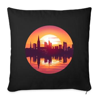 Oberhausen Skyline - Sofakissenbezug 45 x 45 cm - Schwarz - Vorne