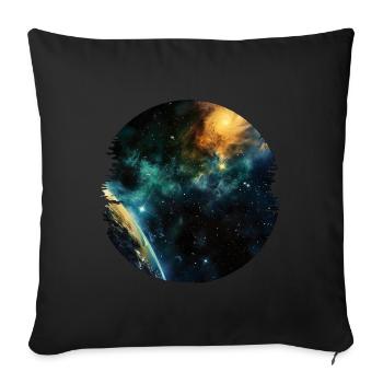 The universe is fascination and inspiration - Sofa pillowcase 17,3'' x 17,3'' (45 x 45 cm) - black - Front