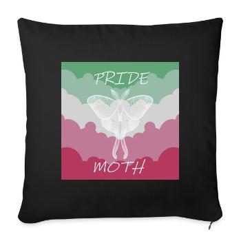 PRIDE MOTH ABROSEXUAL - Sofa pillowcase 17,3'' x 17,3'' (45 x 45 cm) - black - Front