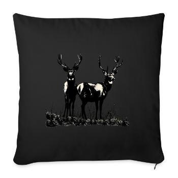 Hunting as a tradition and necessity - Sofa pillowcase 17,3'' x 17,3'' (45 x 45 cm) - black - Front