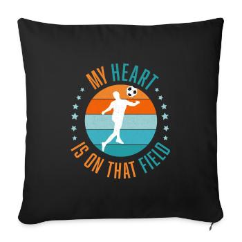 Football Passion - Housse de coussin décorative 45 x 45 cm - noir - Devant