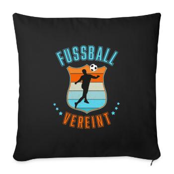Football - Housse de coussin décorative 45 x 45 cm - noir - Devant