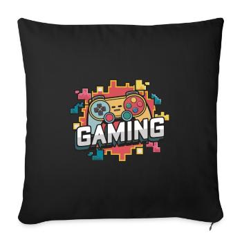 Gaming - Controllers - Sofa pillowcase 17,3'' x 17,3'' (45 x 45 cm) - black - Front
