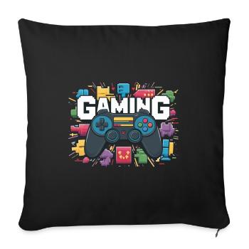 Gaming - Controllers - Sofa pillowcase 17,3'' x 17,3'' (45 x 45 cm) - black - Front