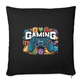 Gaming - Controllers - Sofa pillowcase 17,3'' x 17,3'' (45 x 45 cm) - black - Front