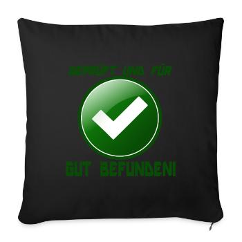 Testé et trouvé BON - Housse de coussin décorative 45 x 45 cm - noir - Devant