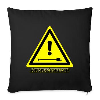 Contagious joke (DE) - Sofa pillowcase 17,3'' x 17,3'' (45 x 45 cm) - black - Front