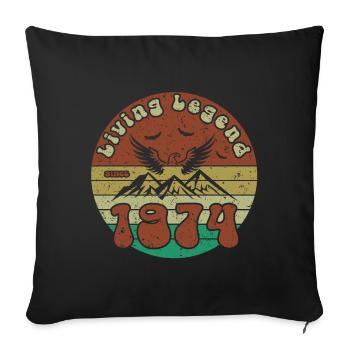 50th Anniversary Living Legend since VIN 1974 - Sofa pillowcase 17,3'' x 17,3'' (45 x 45 cm) - black - Front