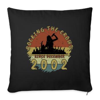 22nd Birthday Rocking the crowd SNG 12/2002 - Sofa pillowcase 17,3'' x 17,3'' (45 x 45 cm) - black - Front