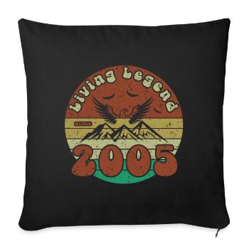 19th Birthday Living Legend since VIN 2005 - Sofa pillowcase 17,3'' x 17,3'' (45 x 45 cm) - black - Front