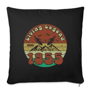 69th Birthday Living Legend since VIN 1955 - Sofa pillowcase 17,3'' x 17,3'' (45 x 45 cm) - black - Front