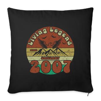 18th Birthday Living Legend since VIN 01/2007 - Sofa pillowcase 17,3'' x 17,3'' (45 x 45 cm) - black - Front