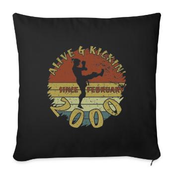 25. Geburtstag Vivant depuis 02/2000 - Housse de coussin décorative 45 x 45 cm - noir - Devant