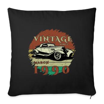 35e anniversaire - Classiques - Millésime depuis 03/1990 - Housse de coussin décorative 45 x 45 cm - noir - Devant