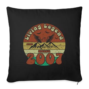 18th Birthday Living Legend since VIN 03/2007 - Sofa pillowcase 17,3'' x 17,3'' (45 x 45 cm) - black - Front
