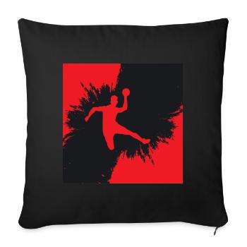 handball - Housse de coussin décorative 45 x 45 cm - noir - Devant